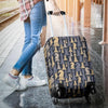 Pattern Print Chess Luggage Cover Protector-grizzshop