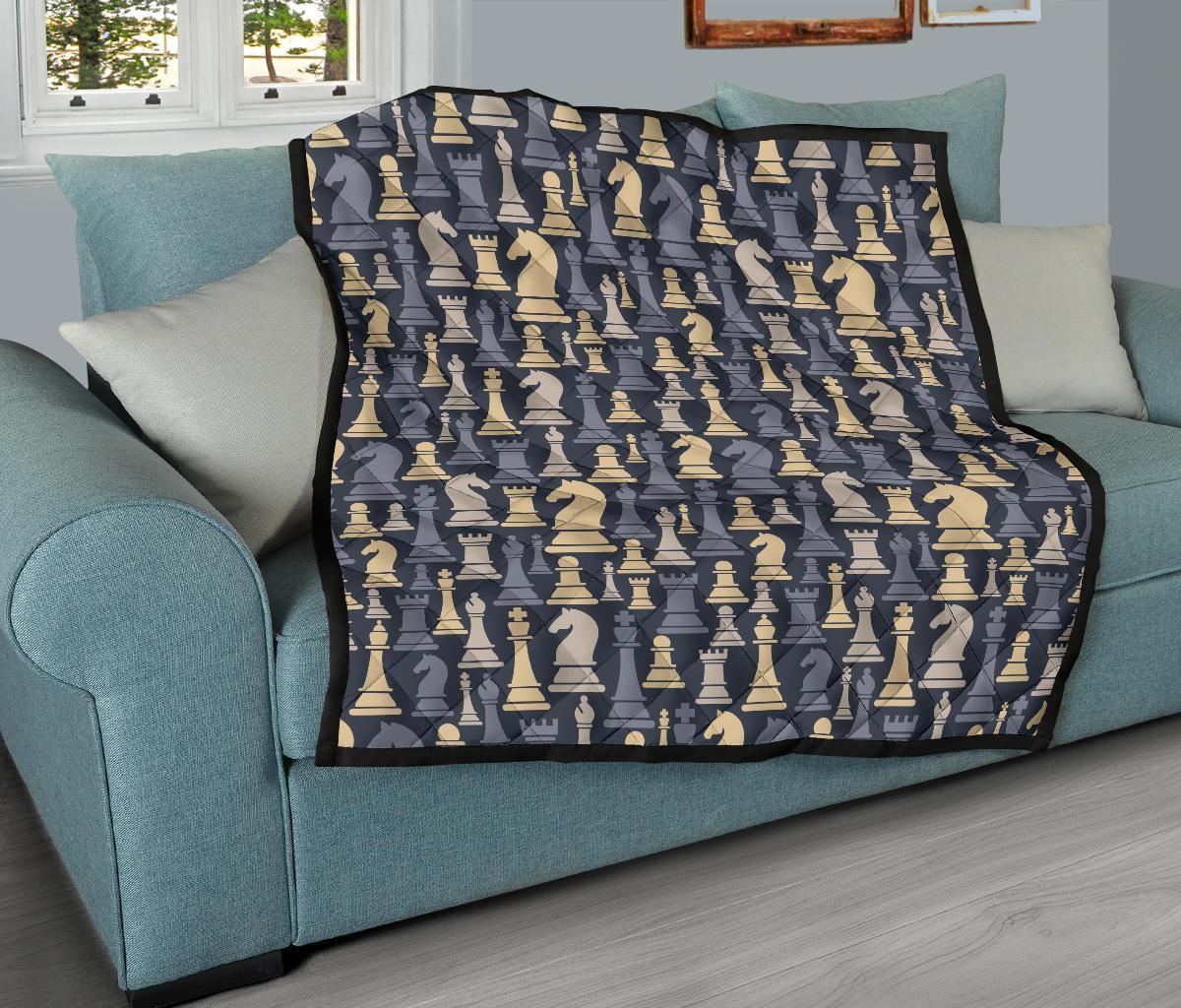 Pattern Print Chess Quilt-grizzshop