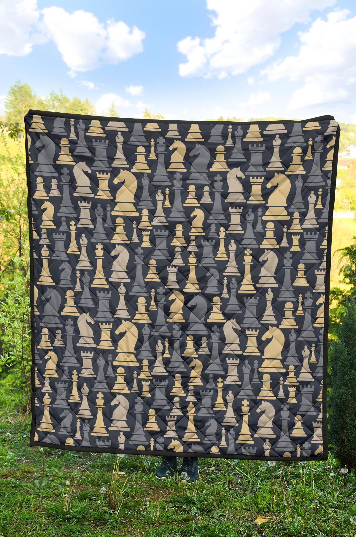 Pattern Print Chess Quilt-grizzshop