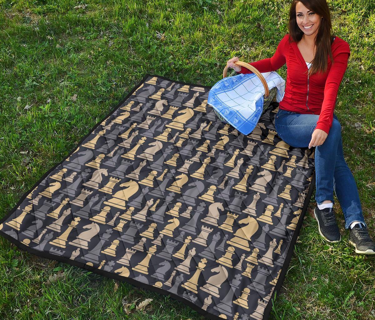 Pattern Print Chess Quilt-grizzshop