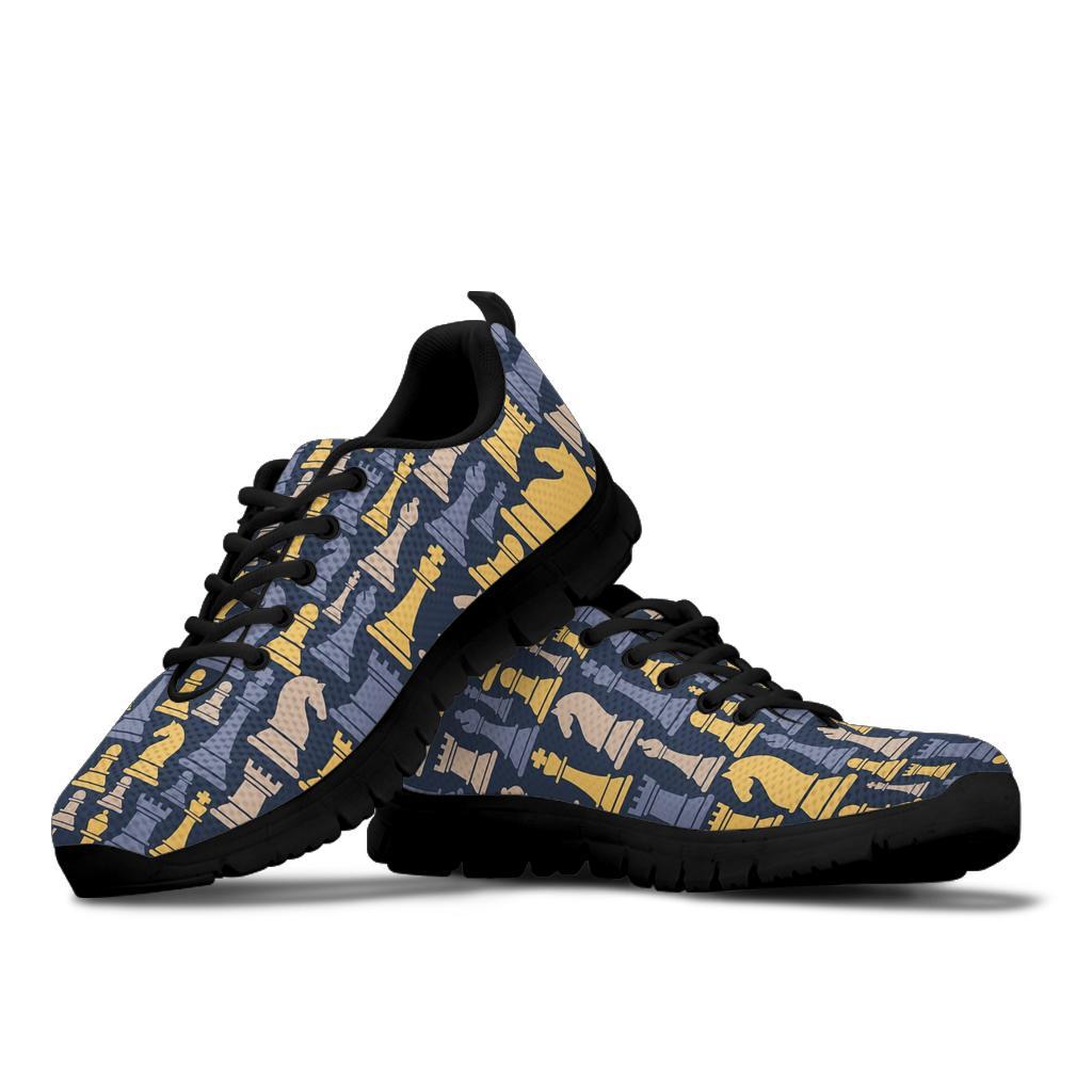 Pattern Print Chess Sneaker Shoes For Men Women-grizzshop