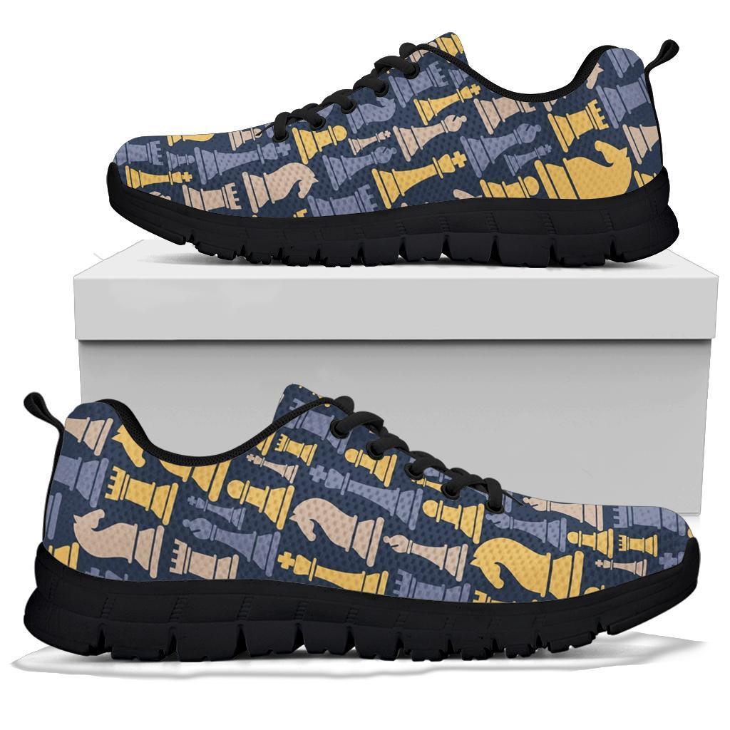 Pattern Print Chess Sneaker Shoes For Men Women-grizzshop