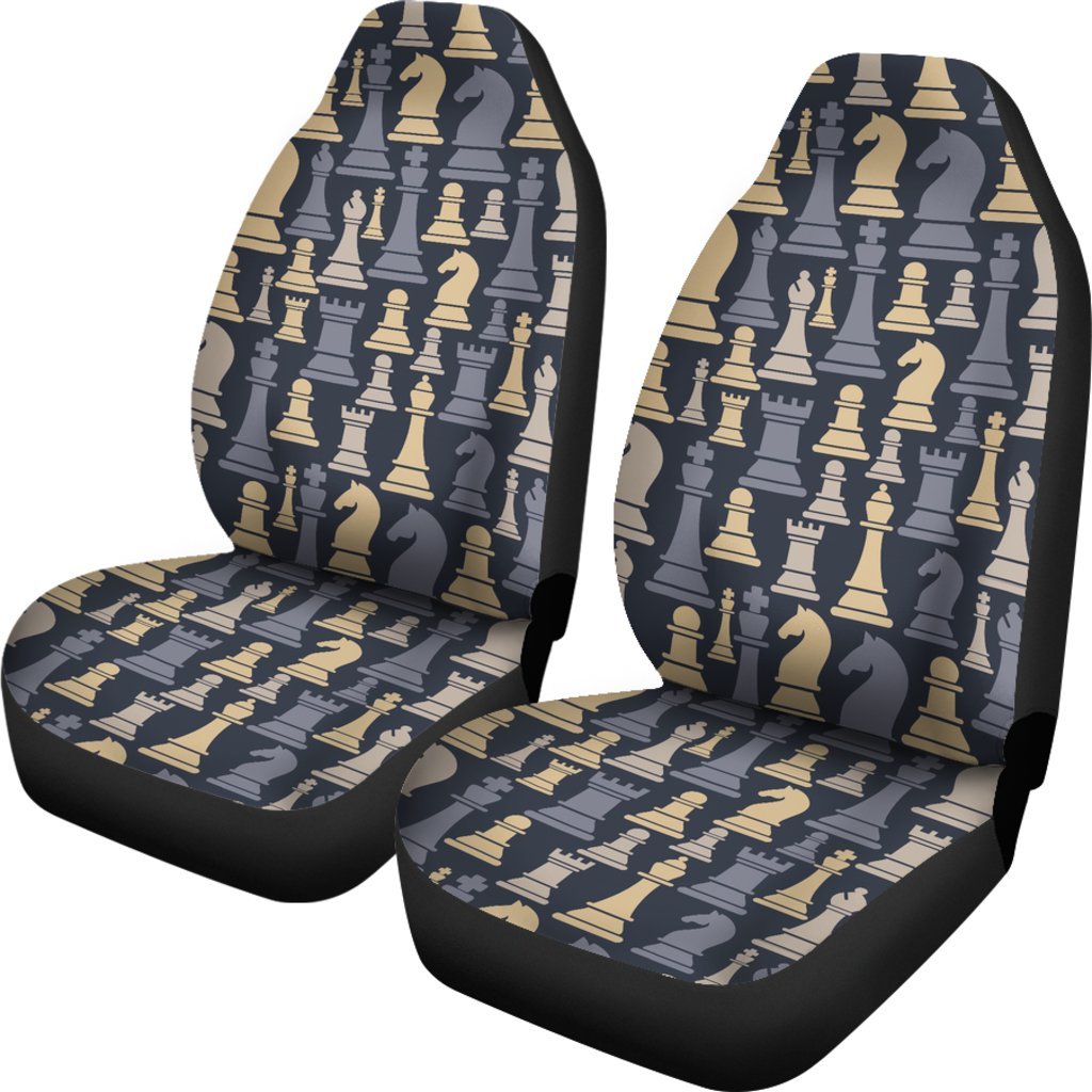 Pattern Print Chess Universal Fit Car Seat Covers-grizzshop