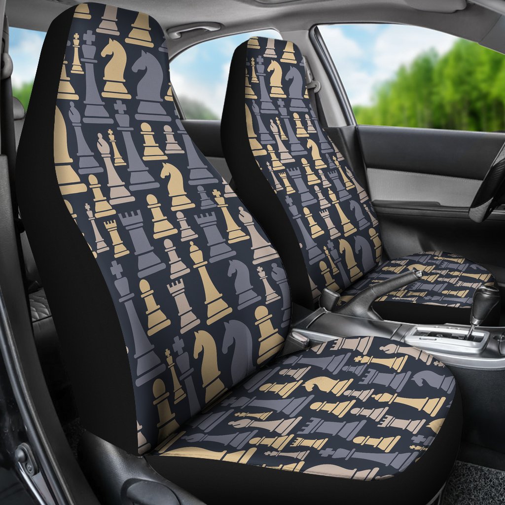 Pattern Print Chess Universal Fit Car Seat Covers-grizzshop