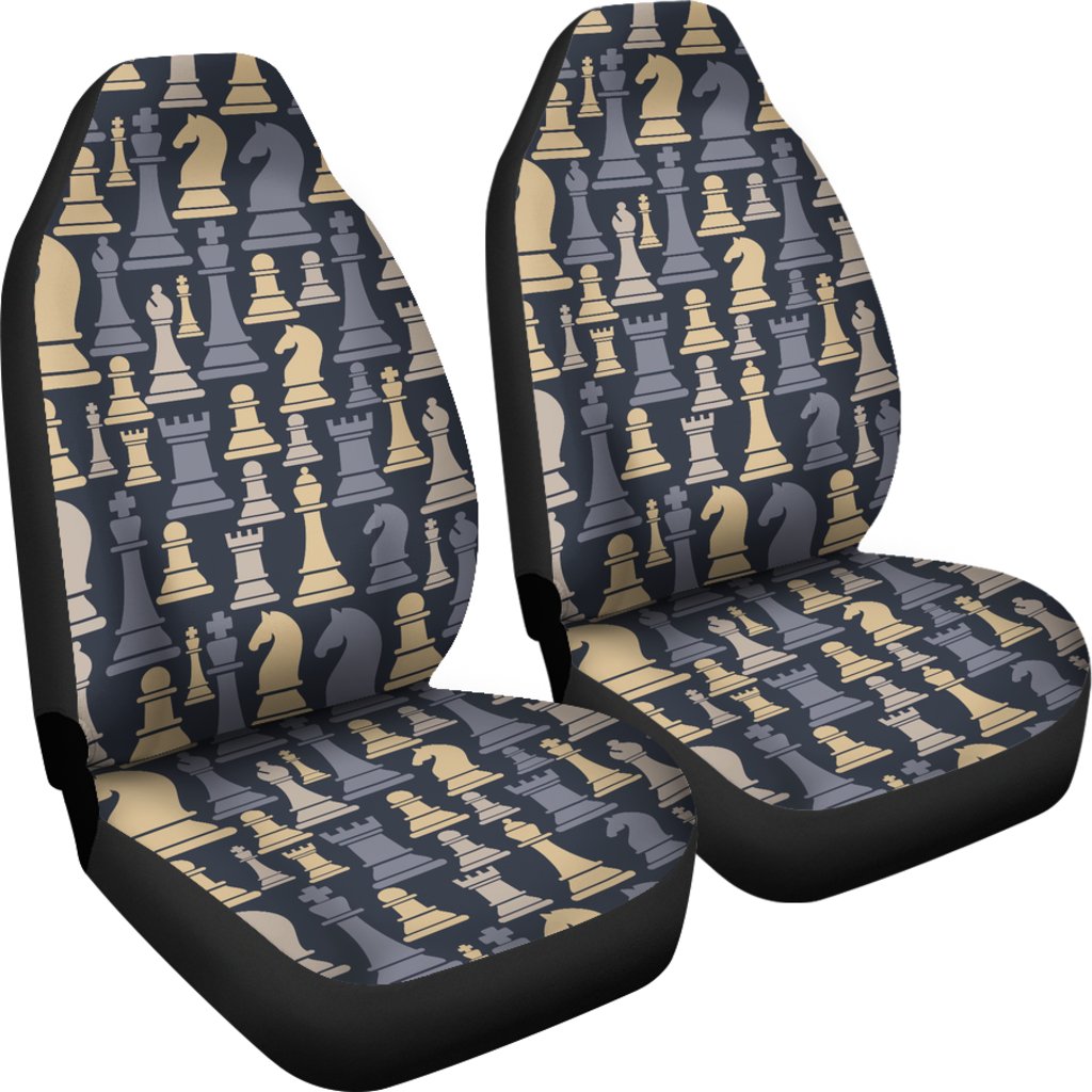 Pattern Print Chess Universal Fit Car Seat Covers-grizzshop