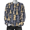 Pattern Print Chess Women's Sweatshirt-grizzshop