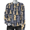 Pattern Print Chess Women's Sweatshirt-grizzshop