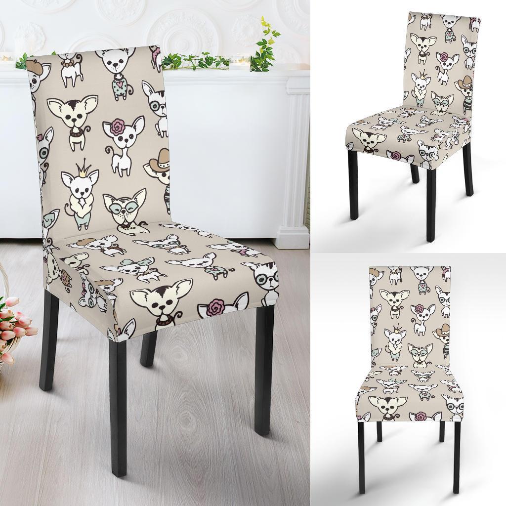 Pattern Print Chihuahua Chair Cover-grizzshop