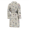 Pattern Print Chihuahua Men Long Robe-grizzshop