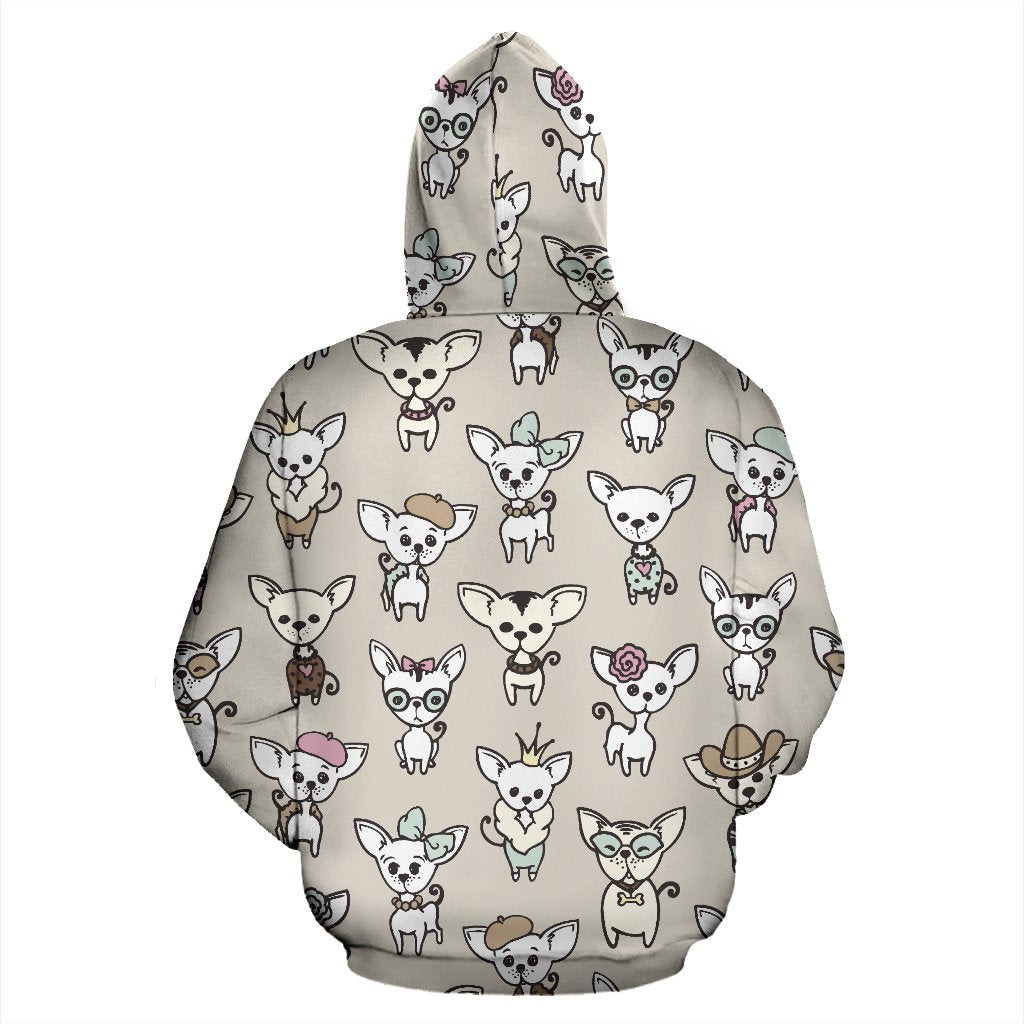Pattern Print Chihuahua Women Men Pullover Hoodie-grizzshop