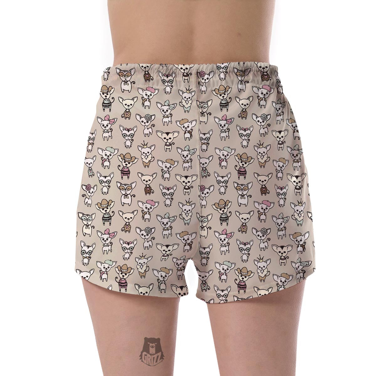 Pattern Print Chihuahua Women's Shorts-grizzshop
