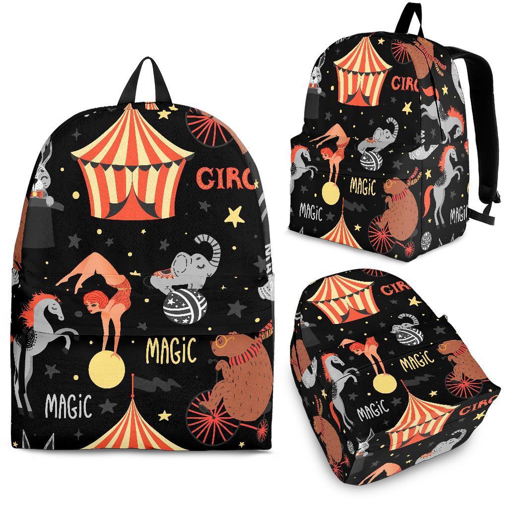 Pattern Print Circus Backpack-grizzshop