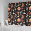 Pattern Print Circus Bathroom Shower Curtain-grizzshop