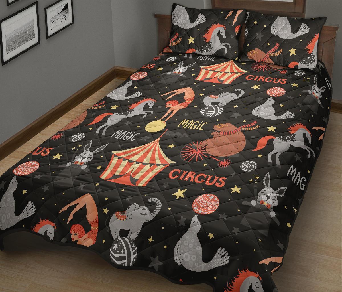 Pattern Print Circus Bed Set Quilt-grizzshop