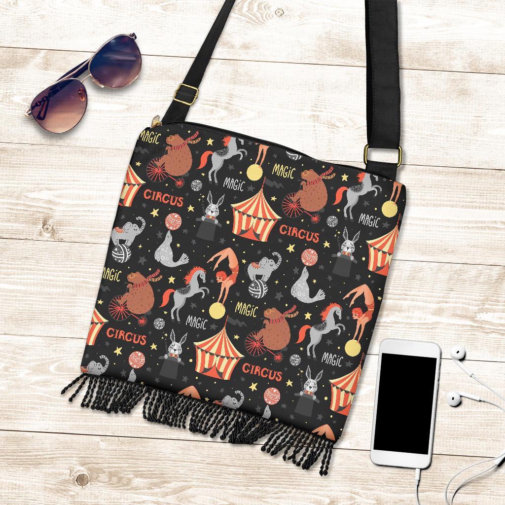 Pattern Print Circus Crossbody bags-grizzshop