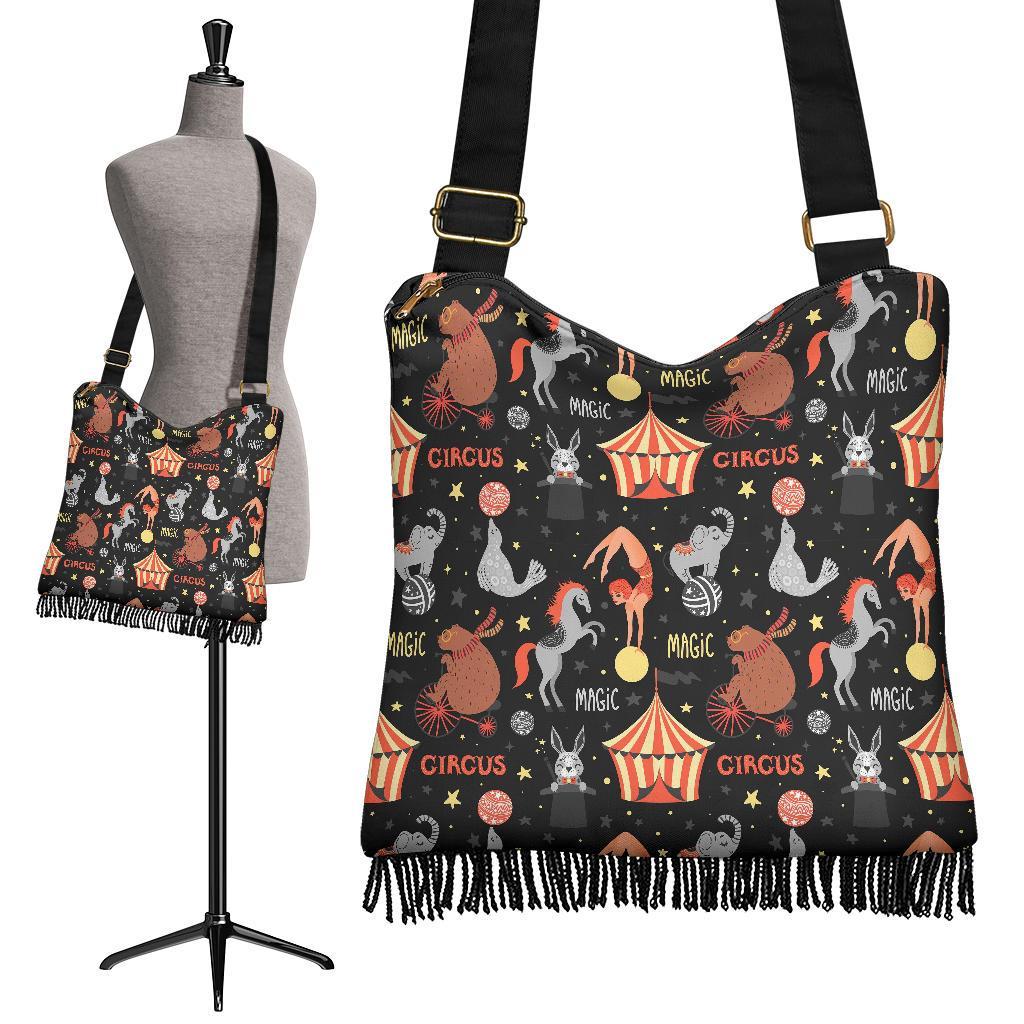 Pattern Print Circus Crossbody bags-grizzshop