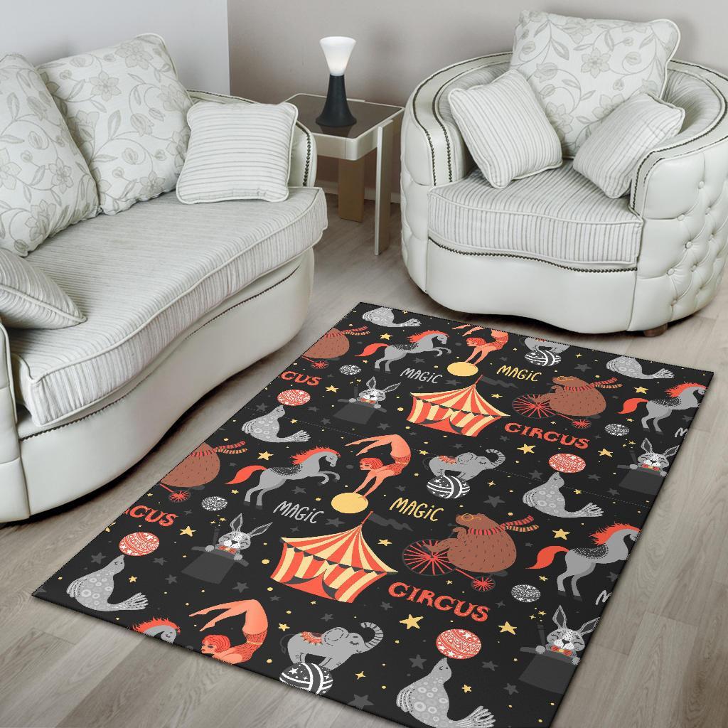 Pattern Print Circus Floor Mat-grizzshop