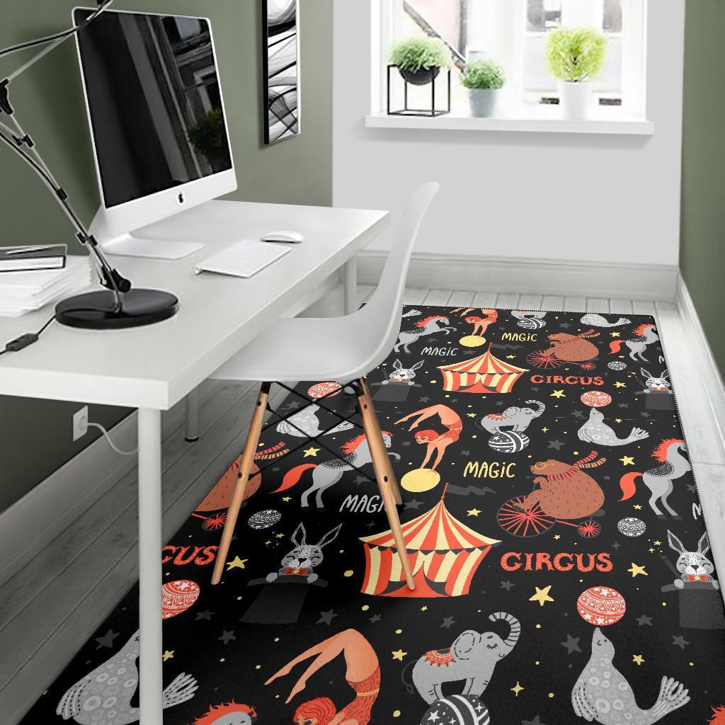 Pattern Print Circus Floor Mat-grizzshop