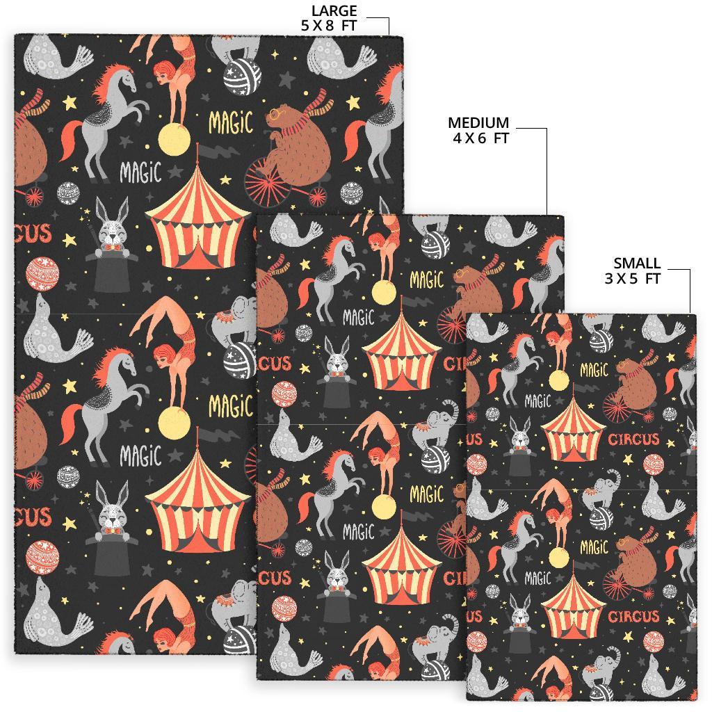 Pattern Print Circus Floor Mat-grizzshop