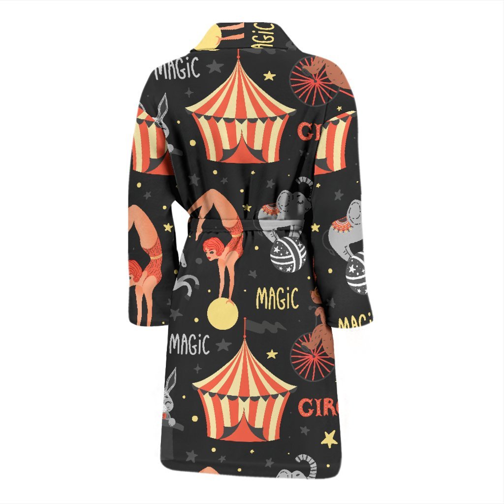 Pattern Print Circus Men Long Robe-grizzshop