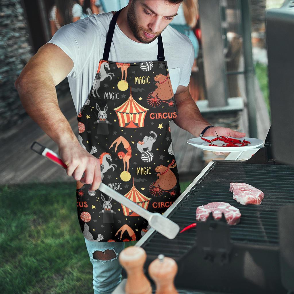 Pattern Print Circus Men's Apron-grizzshop