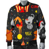 Pattern Print Circus Men's Bomber Jacket-grizzshop