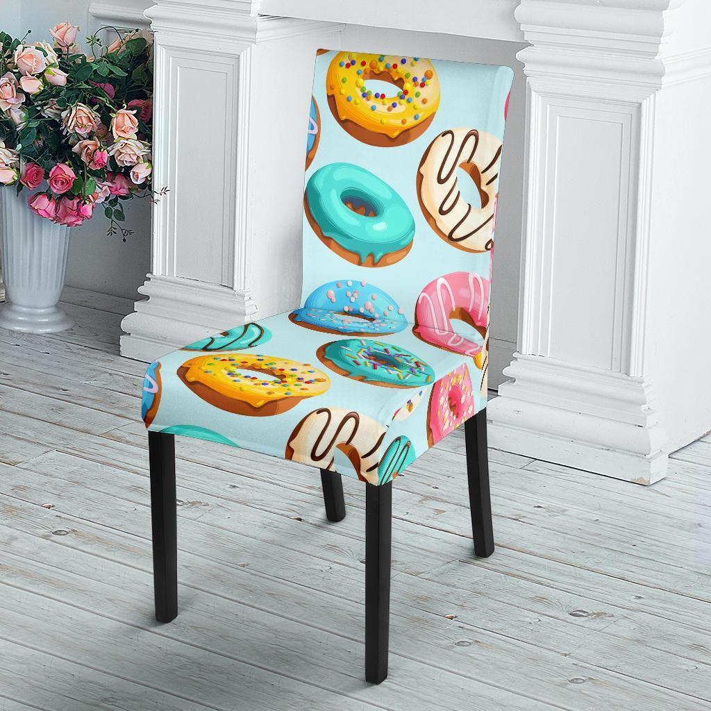Pattern Print Colorful Donut Chair Cover-grizzshop