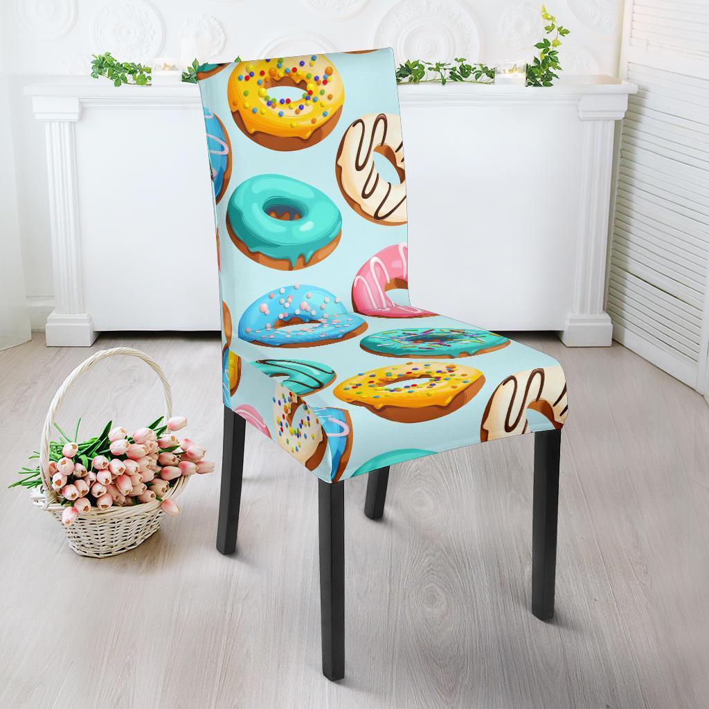 Pattern Print Colorful Donut Chair Cover-grizzshop