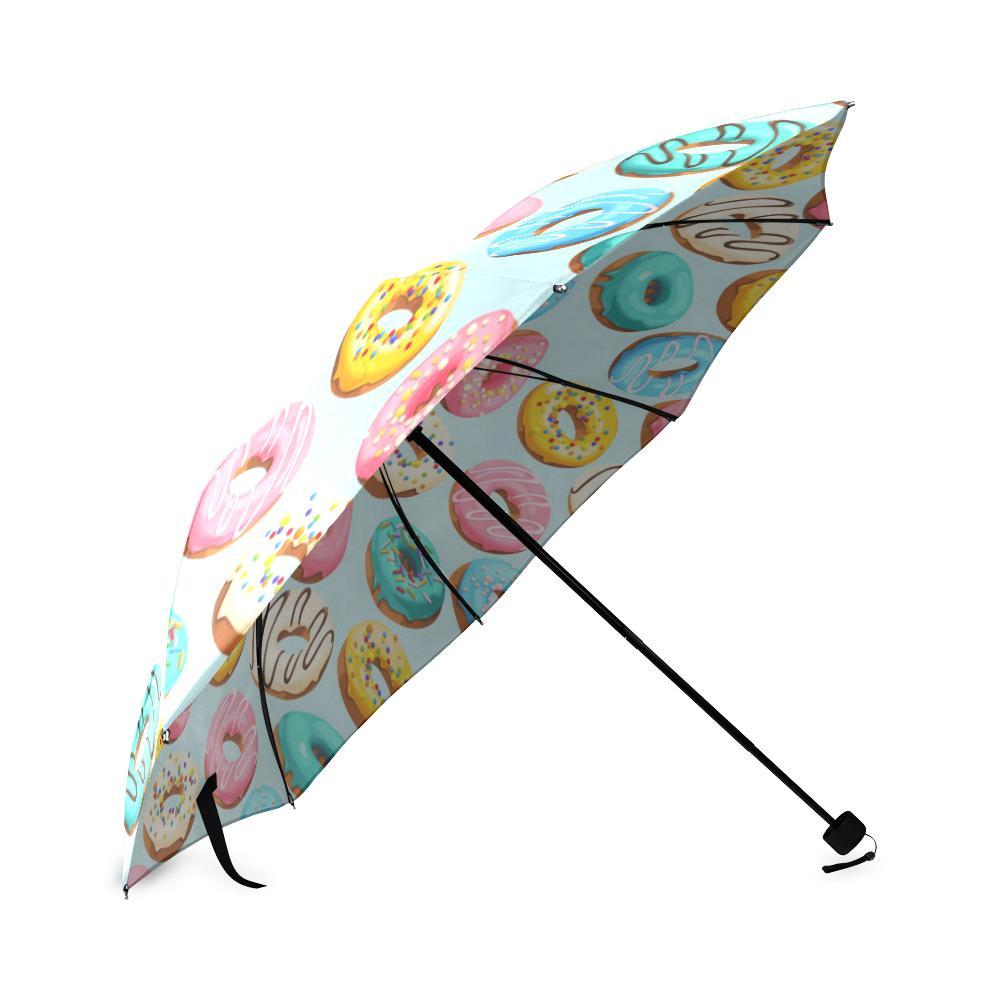 Pattern Print Colorful Donut Donut Pattern Print Foldable Umbrella-grizzshop