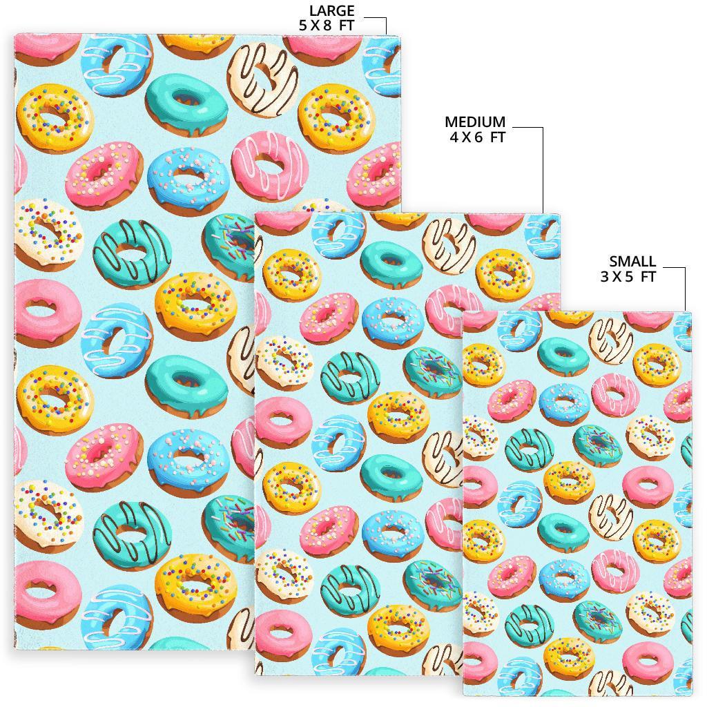 Pattern Print Colorful Donut Floor Mat-grizzshop