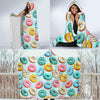 Pattern Print Colorful Donut Hooded Blanket-grizzshop