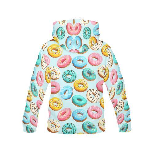 Pattern Print Colorful Donut Men Pullover Hoodie-grizzshop