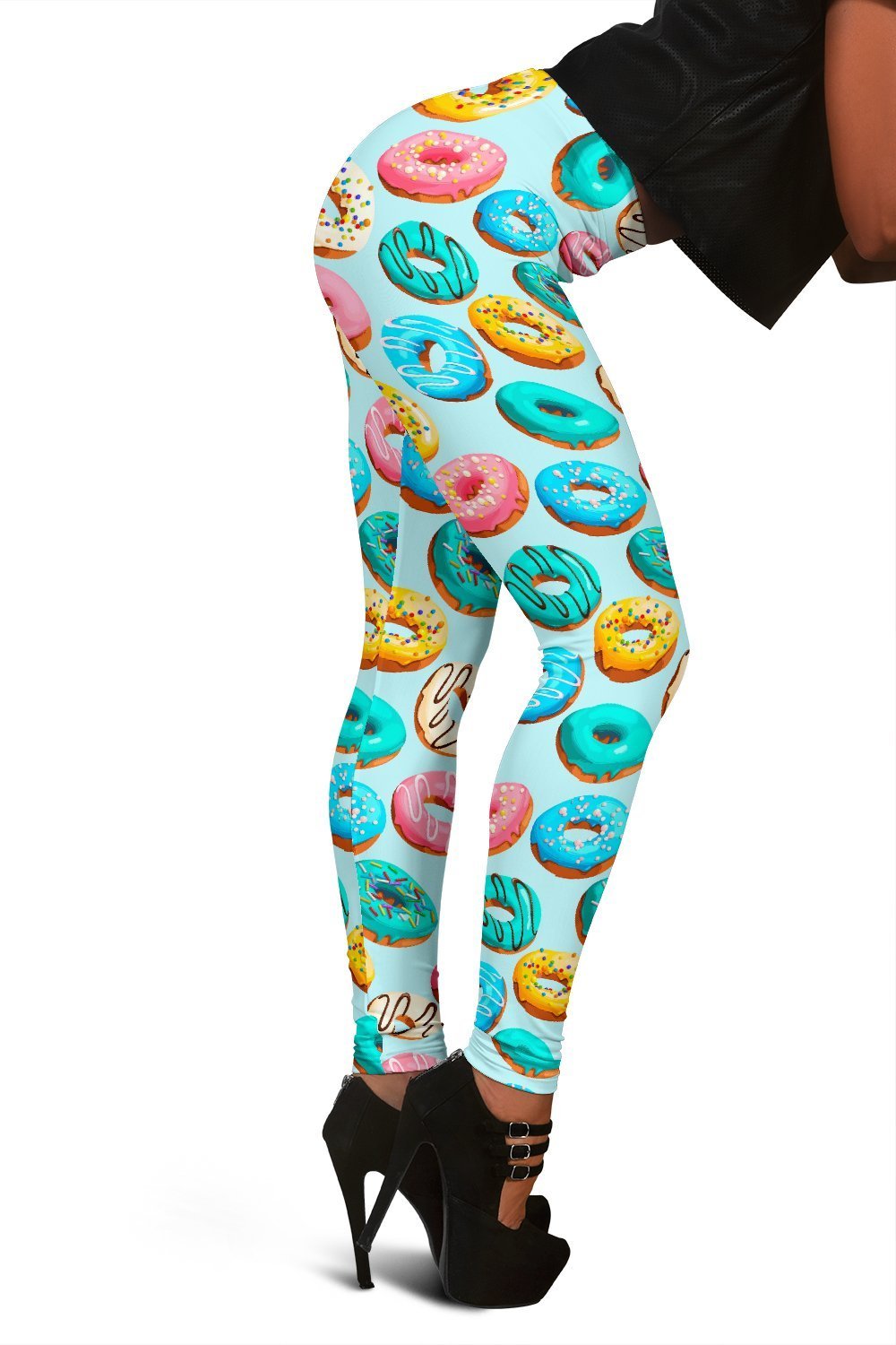 Pattern Print Colorful Donut Women Leggings-grizzshop