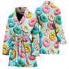 Pattern Print Colorful Donut Women Long Robe-grizzshop