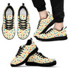 Pattern Print Colorful Pencil Black Sneaker Shoes For Men Women-grizzshop
