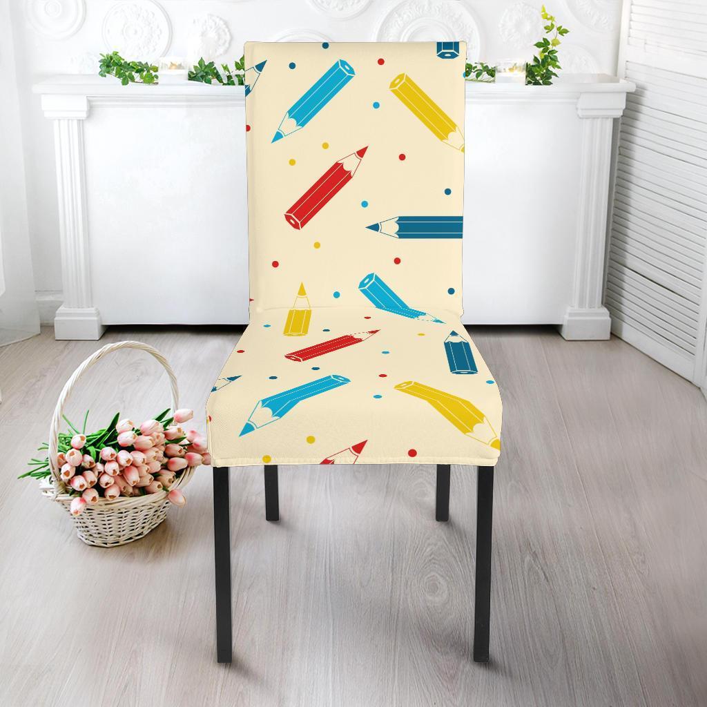 Pattern Print Colorful Pencil Chair Cover-grizzshop
