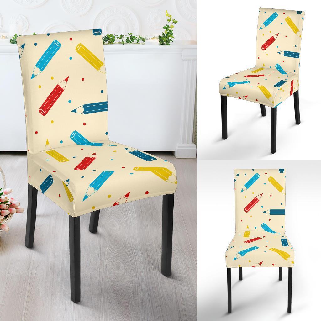 Pattern Print Colorful Pencil Chair Cover-grizzshop