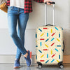 Pattern Print Colorful Pencil Luggage Cover Protector-grizzshop