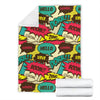 Pattern Print Comic Book Strip Blanket-grizzshop