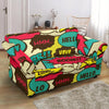 Pattern Print Comic Book Strip Loveseat Cover-grizzshop