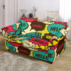 Pattern Print Comic Book Strip Loveseat Cover-grizzshop