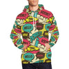 Pattern Print Comic Book Strip Men Pullover Hoodie-grizzshop