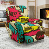 Pattern Print Comic Book Strip Recliner Cover-grizzshop