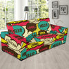 Pattern Print Comic Book Strip Sofa Covers-grizzshop