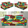 Pattern Print Comic Book Strip Sofa Covers-grizzshop