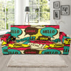 Pattern Print Comic Book Strip Sofa Covers-grizzshop