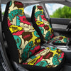 Pattern Print Comic Book Strip Universal Fit Car Seat Cover-grizzshop