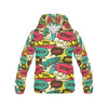 Pattern Print Comic Book Strip Women Pullover Hoodie-grizzshop