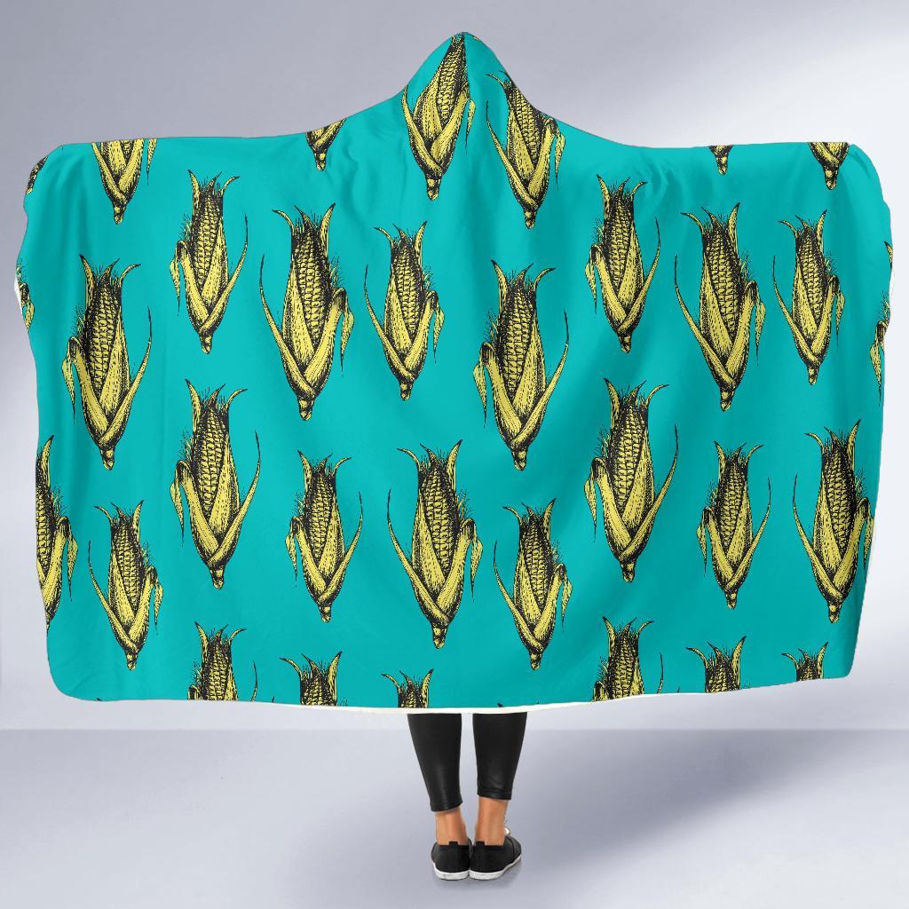 Pattern Print Corn Hooded Blanket-grizzshop