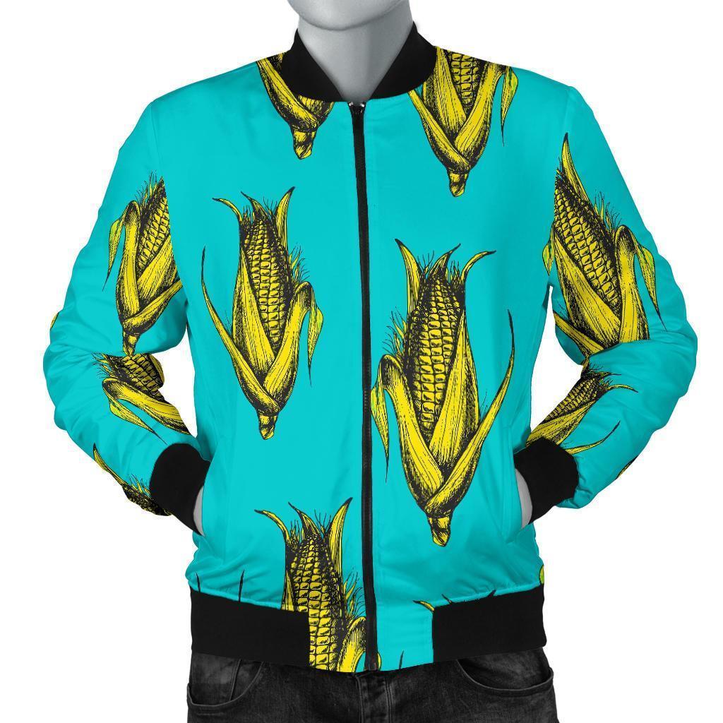 Pattern Print Corn Men's Bomber Jacket-grizzshop